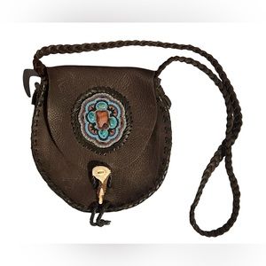 Bohemian Handmade Genuine Beaded Leather Crossbody